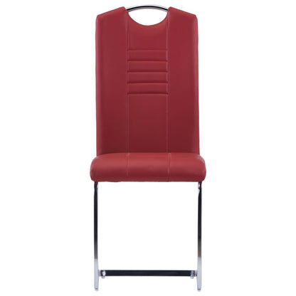 Set Sala da Pranzo 5 pz in Similpelle Rosso