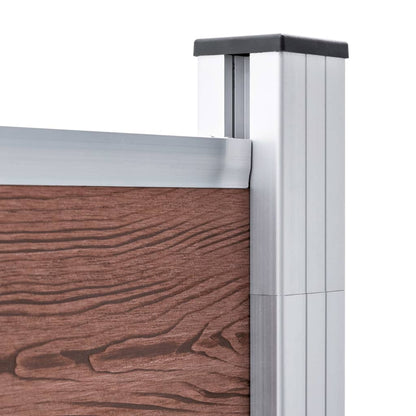 Recinzione da Giardino in WPC 699x186 cm Marrone | homemem39