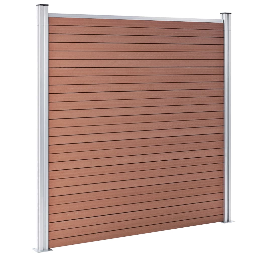Recinzione da Giardino in WPC 1045x186 cm Marrone | homemem39