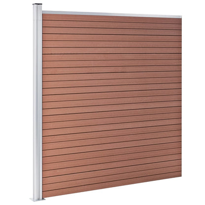 Recinzione da Giardino in WPC 1391x186 cm Marrone | homemem39