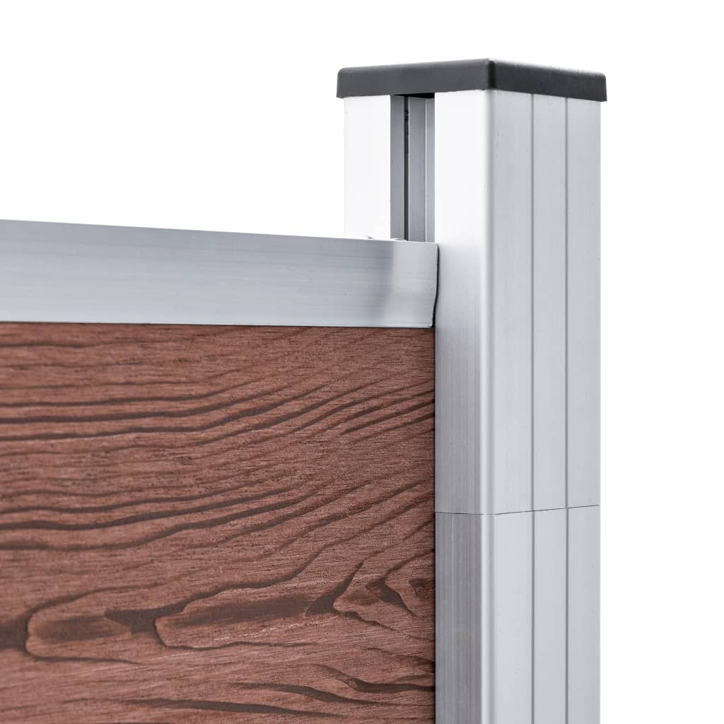 Recinzione da Giardino in WPC 1391x186 cm Marrone | homemem39