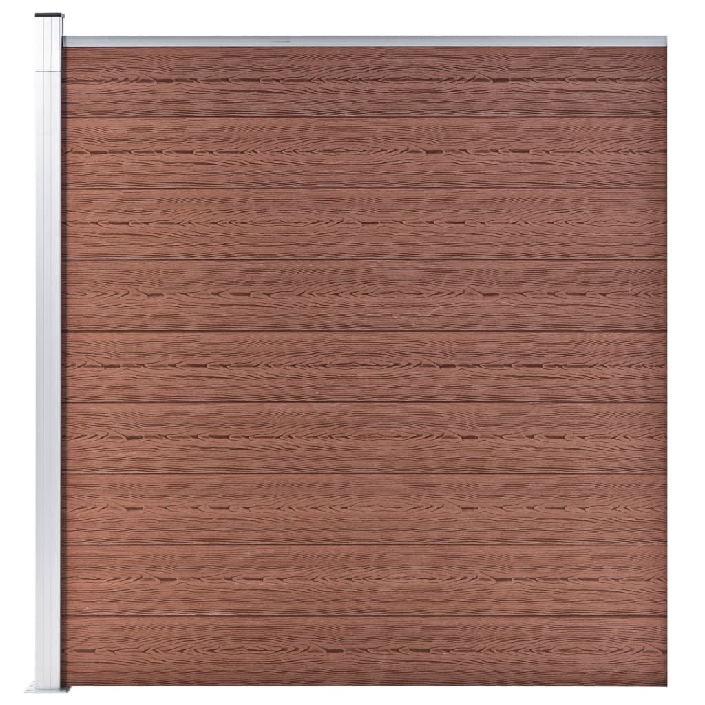 Pannelli Recinzione 2 Quadrati 1 Inclinato 446x186cm Marrone | homemem39