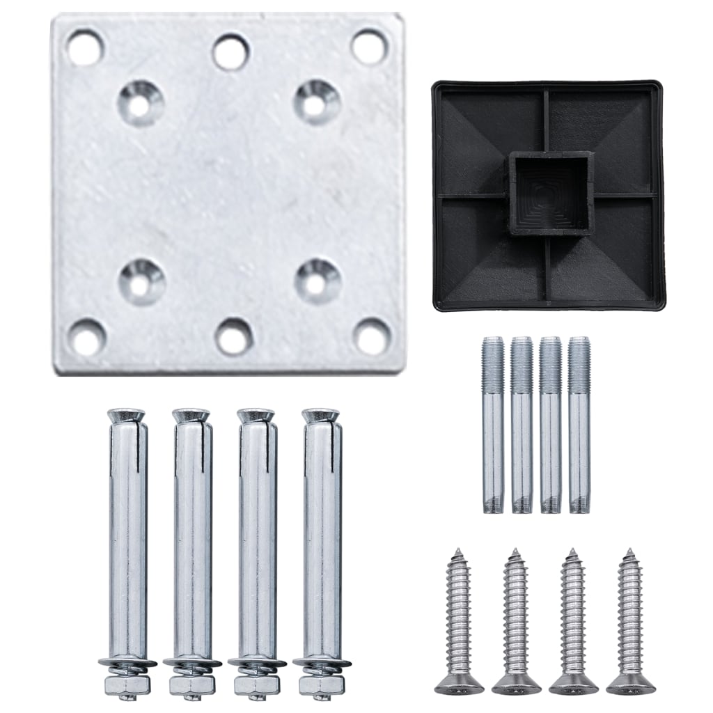 Pannelli Recinzione 2 Quadrati 1 Inclinato 446x186cm Marrone | homemem39