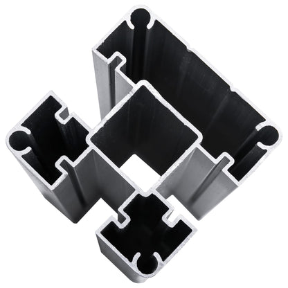 Pannelli Recinzione 2 Quadrati 1 Inclinato 446x186cm Marrone | homemem39