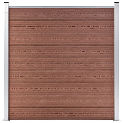 Pannelli Recinzione 3 Quadrati 1 Inclinato 619x186cm Marrone | homemem39