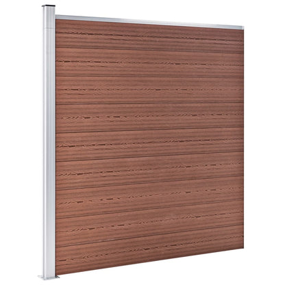 Pannelli Recinzione 4 Quadrati 1 Inclinato 792x186cm Marrone | homemem39