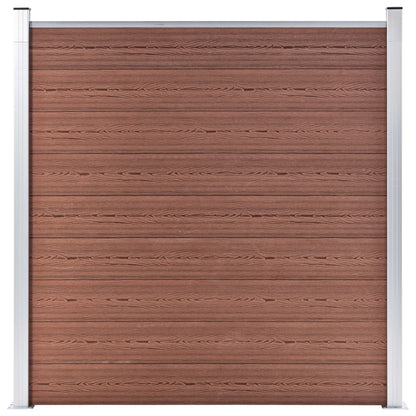 Pannelli Recinzione 5 Quadrati 1 Inclinato 965x186 cm Marrone | homemem39