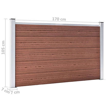 Pannello di Recinzione in WPC 526x106 cm Marrone | homemem39