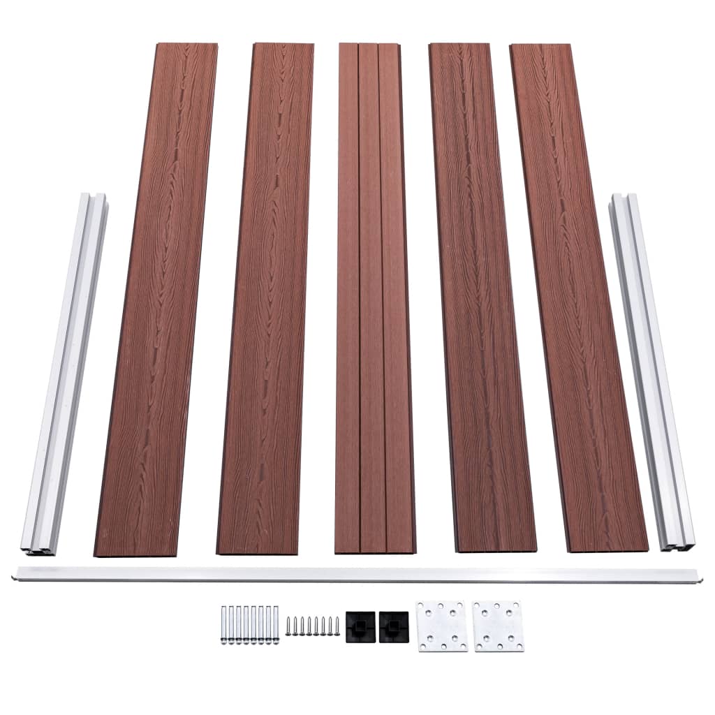 Pannello di Recinzione in WPC 699x106 cm Marrone | homemem39