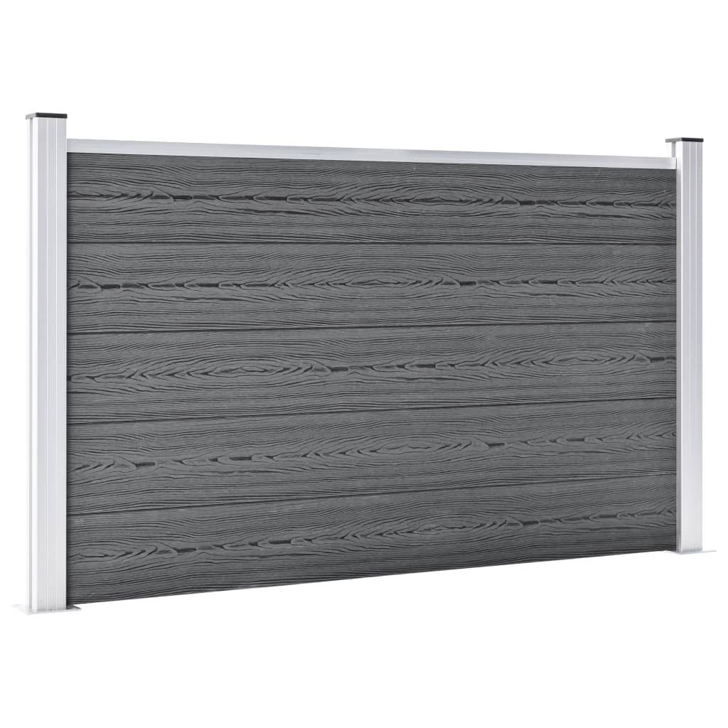 Recinzione da Giardino in WPC 353x106 cm Grigia | homemem39