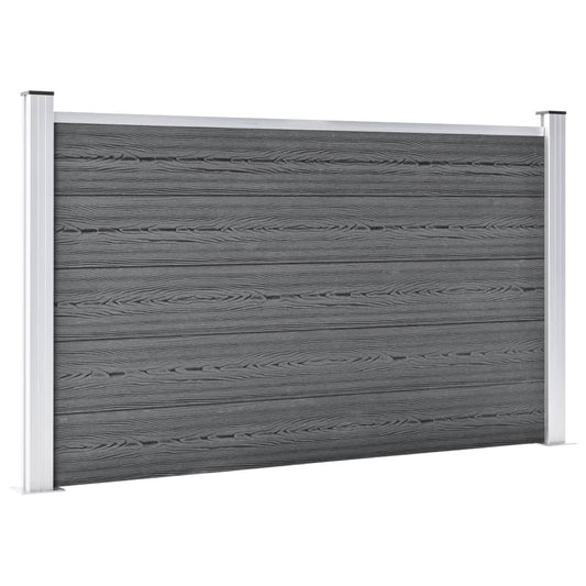 Recinzione da Giardino in WPC 353x106 cm Grigia | homemem39
