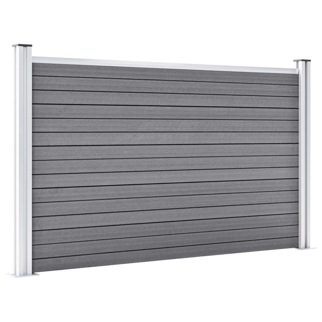 Recinzione da Giardino in WPC 526x106 cm Grigia | homemem39