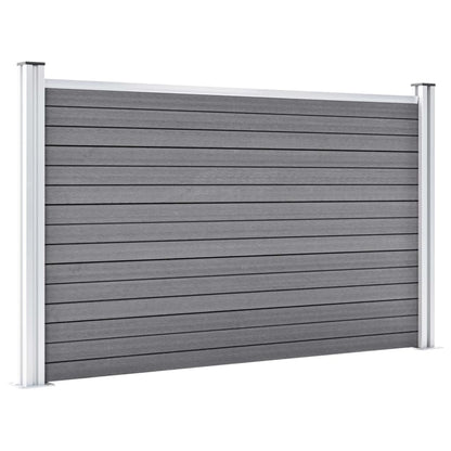 Recinzione da Giardino in WPC 526x106 cm Grigia | homemem39