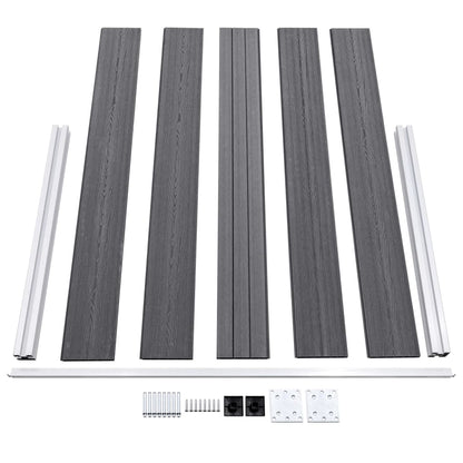 Recinzione da Giardino in WPC 526x106 cm Grigia | homemem39