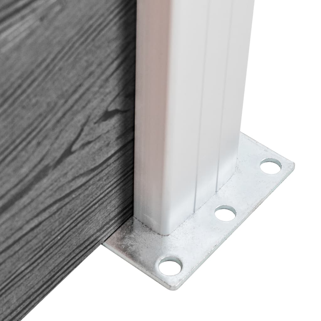 Recinzione da Giardino in WPC 699x106 cm Grigia | homemem39