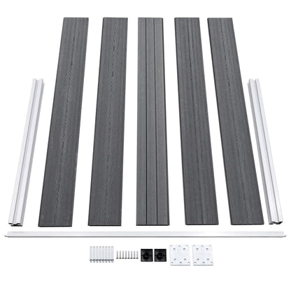 Recinzione da Giardino in WPC 699x106 cm Grigia | homemem39