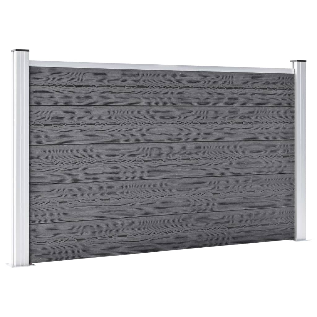 Recinzione da Giardino in WPC 872x106 cm Grigia | homemem39