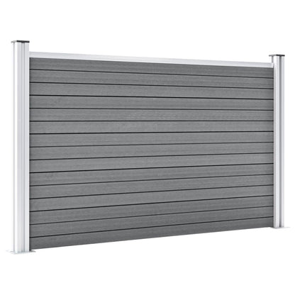 Recinzione da Giardino in WPC 872x106 cm Grigia | homemem39