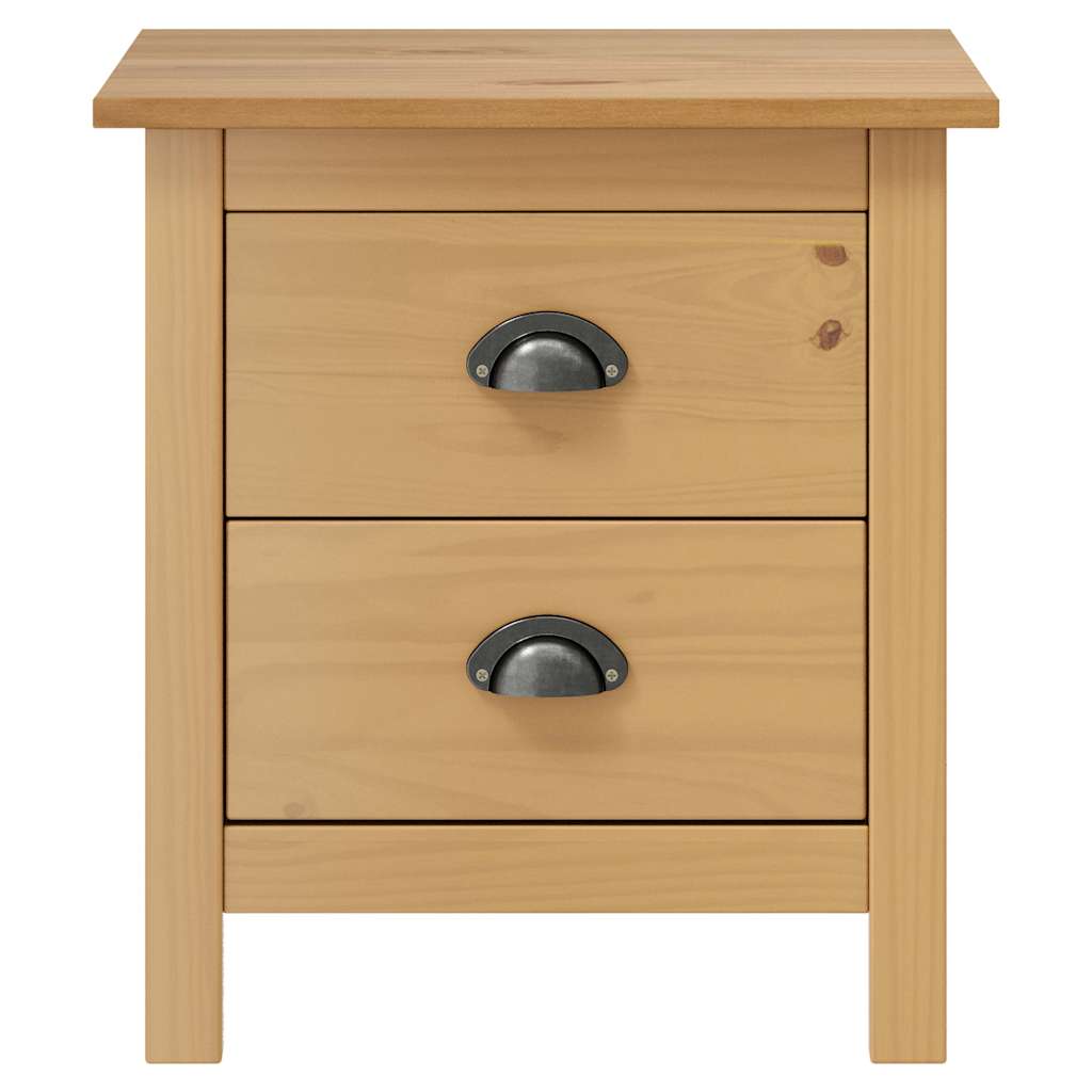 Comodino Hill 46x35x49,5 cm in Legno Massello di Pino