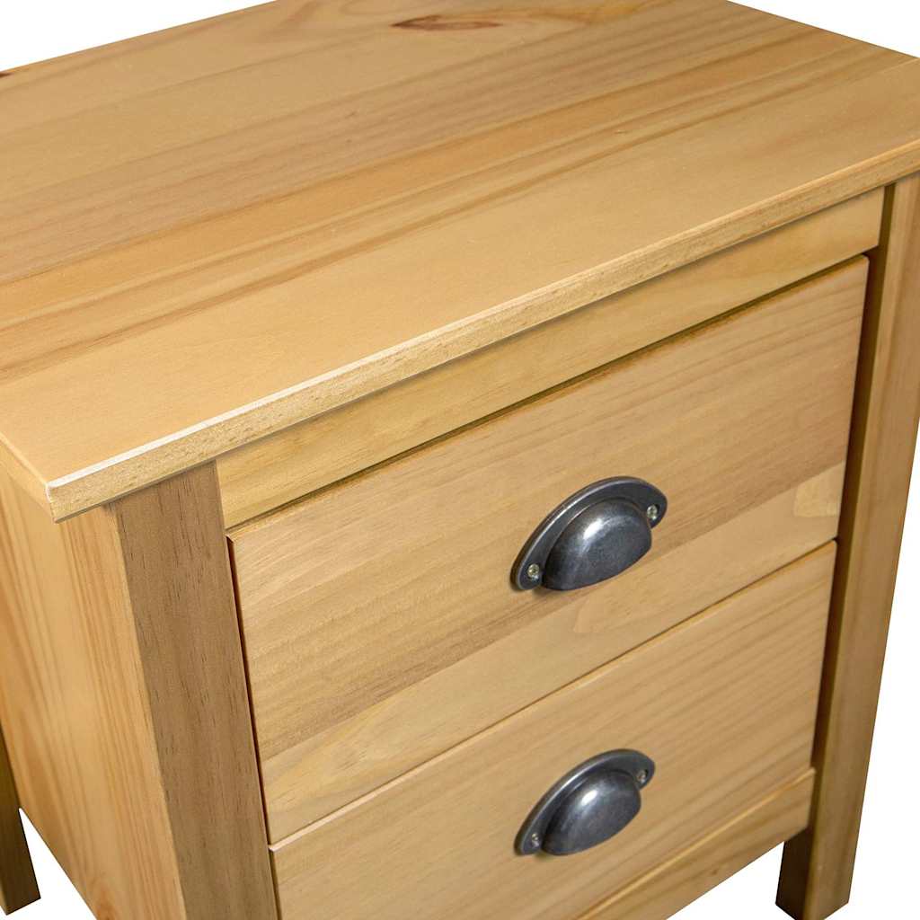 Comodino Hill 46x35x49,5 cm in Legno Massello di Pino