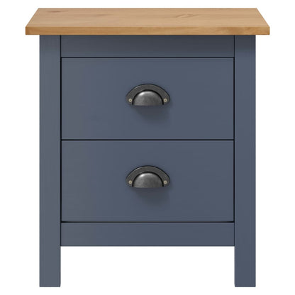 Comodino Hill Grigio 46x35x49,5 cm Legno Massello di Pino | homemem39