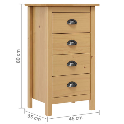 Credenza Hill 46x35x80 cm Legno Massello di Pino - homemem39