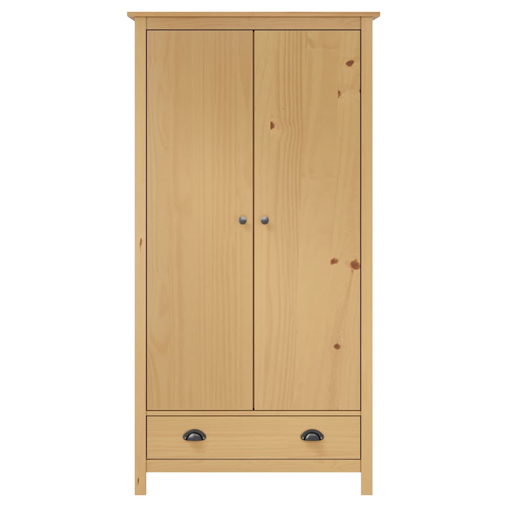 Armadio a 2 Ante Hill 89x50x170 cm Legno Massello di Pino - homemem39