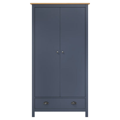 Armadio a 2 Ante Hill Grigio 89x50x170 cm in Legno di Pino - homemem39