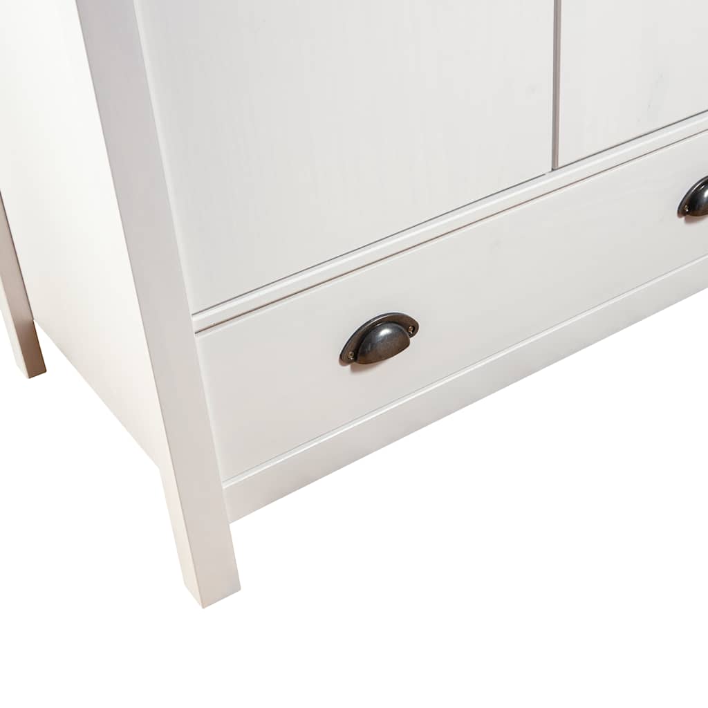 Armadio a 2 Ante Hill Bianco 89x50x170cm in Legno di Pino | homemem39