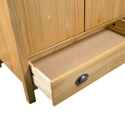 Armadio a 3 Ante Hill 127x50x170cm Legno Massello di Pino | homemem39