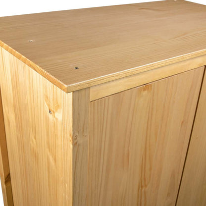 Armadio a 3 Ante Hill 127x50x170cm Legno Massello di Pino | homemem39