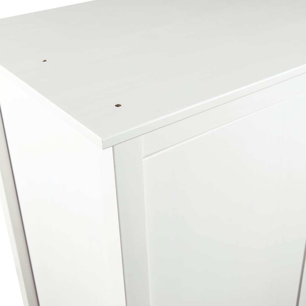 Armadio a 3 Ante Hill Bianco 127x50x170 cm in Legno di Pino - homemem39