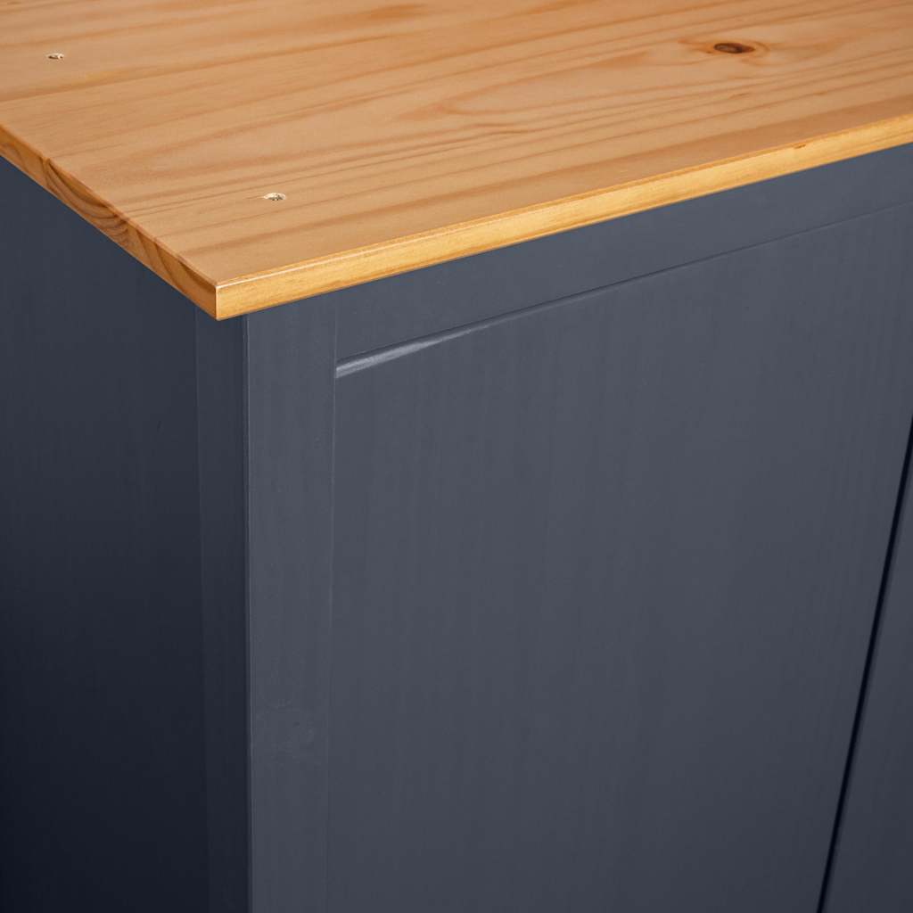 Armadio a 3 Ante Hill Grigio 127x50x170 cm in Legno di Pino | homemem39