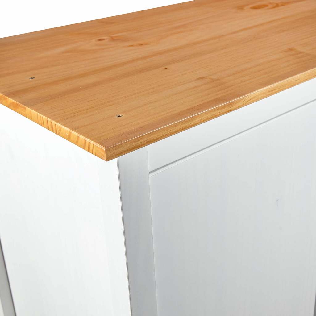 Armadio a 3 Ante Hill Bianco 127x50x170 cm in Legno di Pino | homemem39
