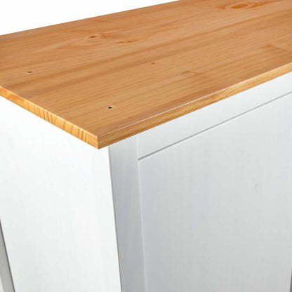 Armadio a 3 Ante Hill Bianco 127x50x170 cm in Legno di Pino | homemem39