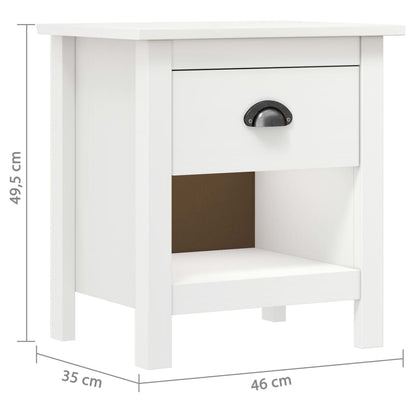 Comodini Hill 2 pz 46x35x49,5 cm Legno Massello di Pino | homemem39