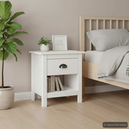 Comodini Hill 2 pz 46x35x49,5 cm Legno Massello di Pino