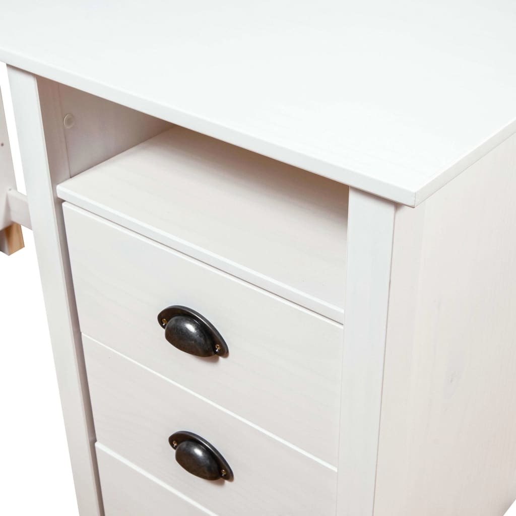 Scrivania Hill 3 Cassetti 120x50x74 cm Massello di Pino | homemem39