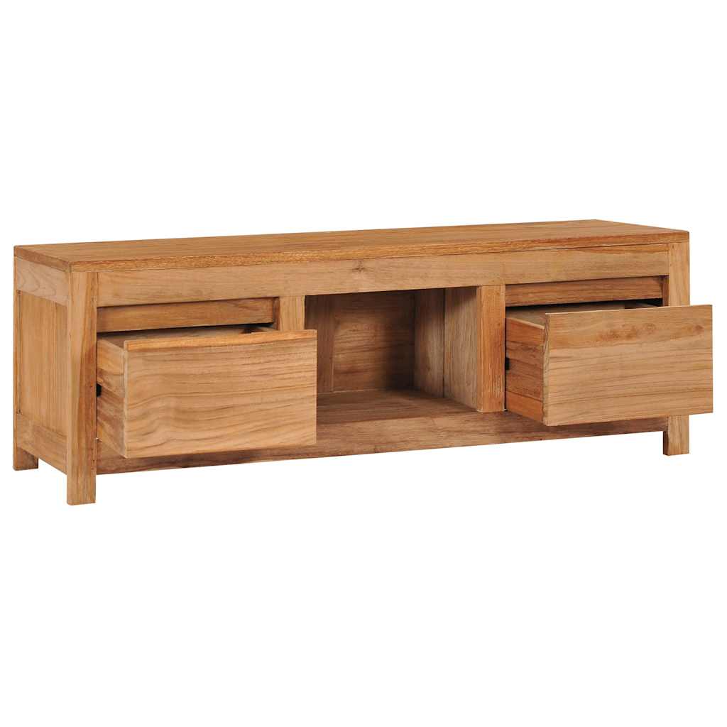 Mobile Porta TV 100x30x35 cm in Legno Massello di Teak | homemem39