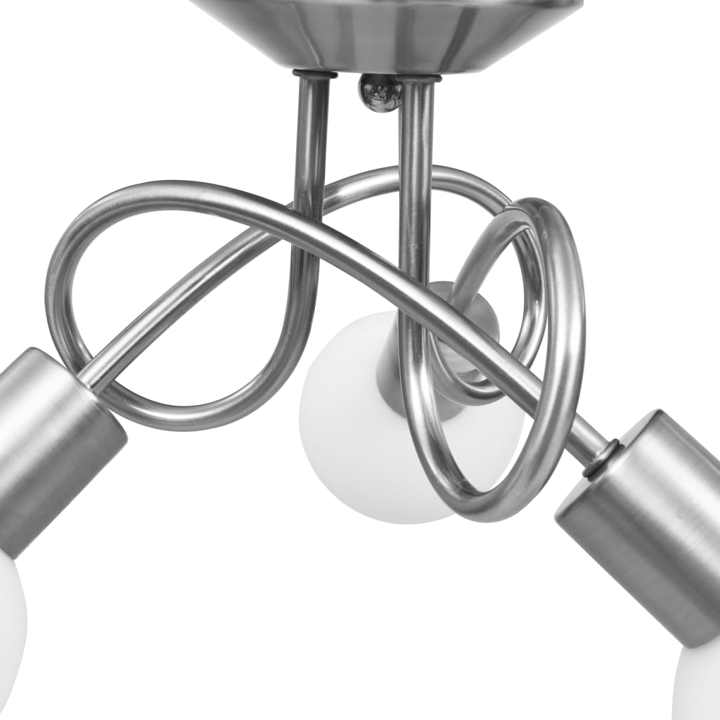 Lampadario Paralume in Ceramica a Coppa Bianco 3 Lampadine E14 | homemem39