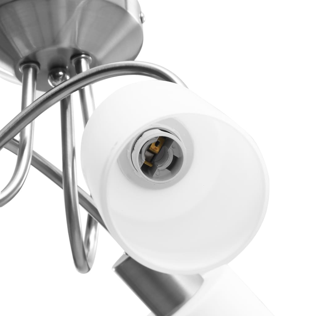 Lampadario Paralume in Ceramica a Cono Bianco 3 Lampadine E14 | homemem39