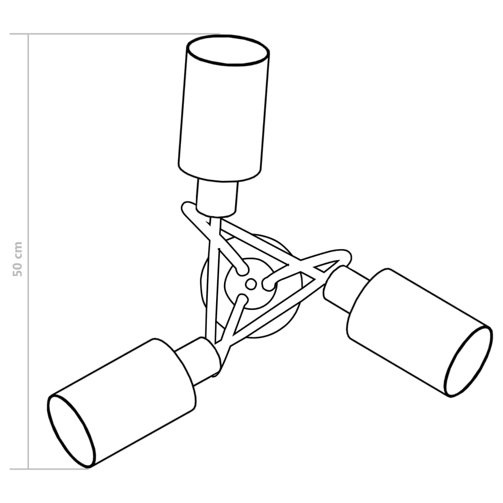 Lampadario Paralume in Ceramica a Cono Bianco 3 Lampadine E14 | homemem39