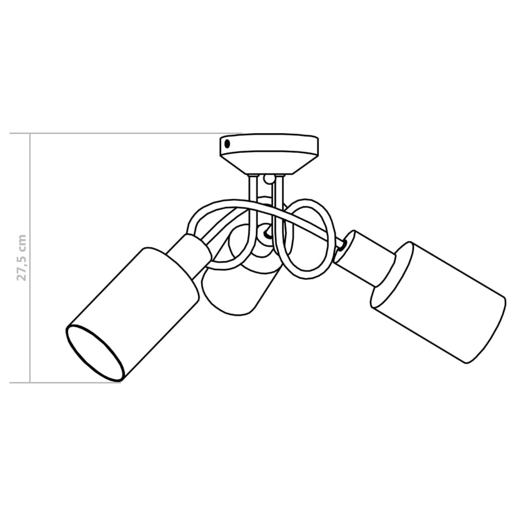 Lampadario Paralume in Ceramica a Cono Bianco 3 Lampadine E14 | homemem39