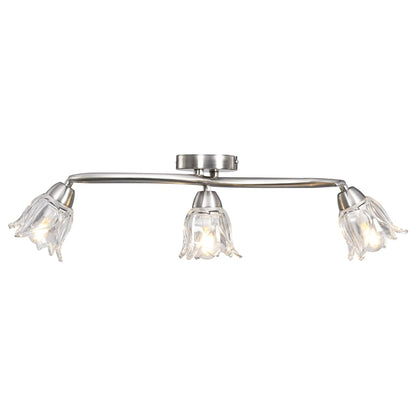 Lampadario con Paralumi in Vetro per 3 Lampadine E14 Tulipano | homemem39