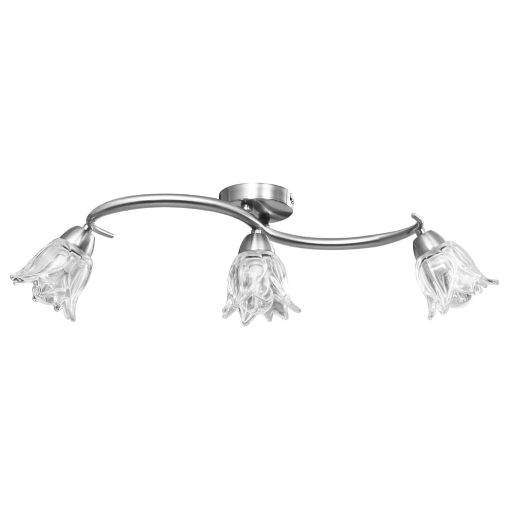 Lampadario con Paralumi in Vetro per 3 Lampadine E14 Tulipano | homemem39