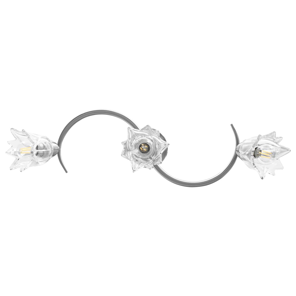 Lampadario con Paralumi in Vetro per 3 Lampadine E14 Tulipano | homemem39