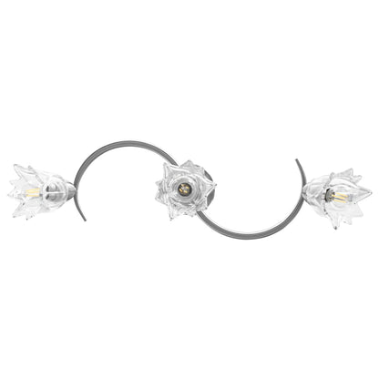 Lampadario con Paralumi in Vetro per 3 Lampadine E14 Tulipano | homemem39
