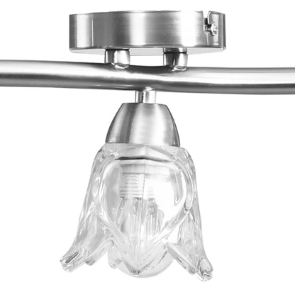 Lampadario con Paralumi in Vetro per 5 Lampadine E14 Tulipano | homemem39