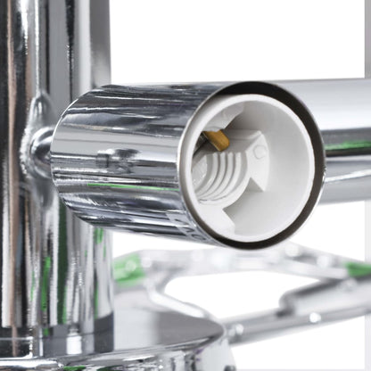 Lampadario Foglie e Bracci in Cristallo Acrilico 5 E14 Verde | homemem39