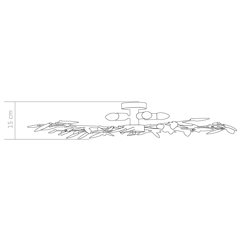 Lampadario Foglie e Bracci in Cristallo Acrilico 5 E14 Verde | homemem39